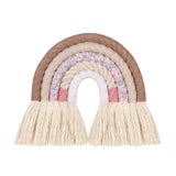 HULIANFU Lines Macrame Rainbow Hanging Ornament DIY Rope Handmade Woven Wall Decor Baby Girls Room Decor Home Nursery Decor