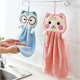 HULIANFU New Arrival Cute Cartoon Thickened Towel Kitchen Hanging Water Towel Kitchen Dining Home Tool