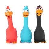 HULIANFU Pets Dog Toys Screaming Chicken Squeeze Sound Toy Rubber Pig Duck Squeaky Chew Bite Resistant Toy Puppy Training Interactive