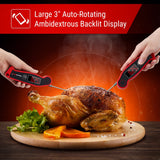 HULIANFU ThermoPro TP19 Instant Fast Reading Digital Meat Thermometer Waterproof Grilling BBQ Thermometer LED Display Kitchen Thermometer