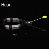 HULIANFU  5 Shapes Stainless Steel Fried Egg Shaper Egg Mold DIY Breakfast Egg Pancake Rings Sandwich Kitchen Tools Utensil Baking Tools