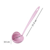 HULIANFU Soup Spoon Ladle Silicone Pot Spoons With Long Handle Spoon Cooking Colander Utensils Scoop Tableware Spoon Kitchen Accessories