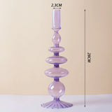HULIANFU Nordic Glass candle holders romantic Dinner home decoration candlestick for birthday wending candle holder wax portavelas decor