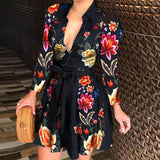 hulianfu Sexy Women Deep V-neck Shirt Dress Summer Sleeveless Chain Print Mid-calf Dresses Laides Lace Up Party Dresses Clubwear