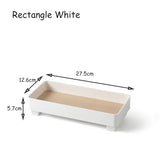 HULIANFU Storage Tray Home Decor Organizer Decorations Trays Candle Holder Wooden Tray for Perfume Vanity Coffee Table Food Plates