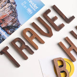 HULIANFU NEW Nordic Style Black Walnut Letter Decorative Letters Combination Wall Decoration DIY Letter Home Decoration Wooden Alphabet
