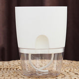 HULIANFU Watering Planter Handmade 2 Layer Self Watering Plant Flower Pot With Water Container Round Flowerpot Home Garden Decor
