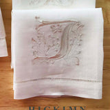 HULIANFU Letters Embroidery  Table Napkin  White Wedding Party Holiday  Decorative  Towel  Rectangular  Hand Towels