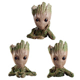 HULIANFU Strongwell Home Decoration Flower Vase Miniature Model Succulent Flower Pots Desktop Display Figurines Baby Groot Artware Gifts