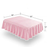 HULIANFU Newly Baby Kids Crib Bed Skirt Home Bed Cover with Tassel Rufflled Bed Skirt Bedding Bed Cover Bedroom Bedspread Couvre Lit