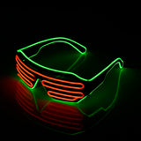 HULIANFU LED Glasses Glowing Halloween Luminous Neon Christmas Party Bril Flashing Light new