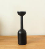 HULIANFU White Black Wooden Candle Holder Nice Minimalist Geometric Beech Shaped Candle Art Decoration Candle Seat