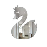 HULIANFU Nordic Cartoon Decorative Mirror Bathroom Baby Room Rabbit Wood Acrylic Mirror Frame Creative Home Art Wall Decorations Artwork