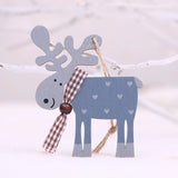 HULIANFU New Year  1PC 2D 3D Christmas Ornament Wooden Hanging Pendants Star Xmas Tree Bell Christmas Decorations For Home Navidad