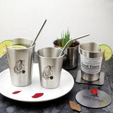 HULIANFU NorthernEurope Ins Industry Style 304 Stainless Steel Spray Paint Beer Cup Cold Water Drinks Cup Household Office Use Gargle Cup