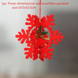 HULIANFU New Year  1PC 2D 3D Christmas Ornament Wooden Hanging Pendants Star Xmas Tree Bell Christmas Decorations For Home Navidad