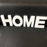 HULIANFU White Wood Letter Alphabet DIY Personalised Name Design Art Crafts Free Standing Xmas Birthday Wedding Party Home Decoration