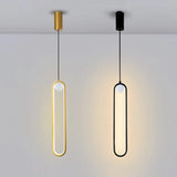 HULIANFU Modern Led Pendant Lamps Gold Black for Dining Room Bedroom Bedside Table Chandelier Minimalist Decor Lighting Suspension Design