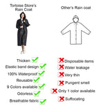 HULIANFU Reusable Thicken Women Men Rain Coat Waterproof Jacket Poncho Cloak Hood Hoodie Suit Raincoat For Tourism Fishing Cycling Hiking