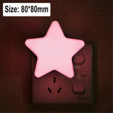 HULIANFU Sensor Control Mini Star Moon LED Light EU/US Plug Night Lamp for Bedside Lamp Baby Bedroom Children  Room Sleeping Decoration