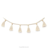 HULIANFU Nordic Cotton Rope Wooden Bead Garland with Tassel Wall Hanging Nursery Props Ornament Kids Baby Room Decor S24 20 Dropship