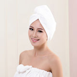 HULIANFU Thicken Microfiber Dry Hair Towel Quick Drying Lady Dry Hair Cap Strong Absorbent Lady Shower Turban Head Wrap Bathing Tools
