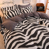 HULIANFU Orange Bedding Set Girls Boys Bed Linen Sheet Plaid Duvet Cover 240x220 Single Double Queen King Quilt Covers Sets Bedclothes