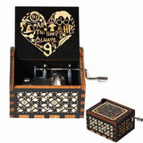 HULIANFU  Wooden Hand Crank Music Box Magic School Game Jurassic Park Godfather Children  Holiday Gift Christmas New Year Gift