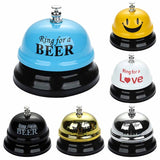 HULIANFU Service Call Bell Metal For Hotel Restaurant Counter Desk Bell Ring Call Front Desk Kitchen Bar Service Call Desk Function Home
