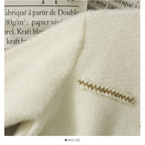 New Mink Cashmere Loose Sweater Cardigan Jacket Women Autumn and Winter Short Bright Silk Stripe Thickened Knitted Top Coat