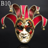 HULIANFU Newly High-end Venetian Masquerade Mask Mask Europe and The United States Halloween Clown Mask Show Supplies