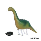 HULIANFU Large 4D Walking Dinosaur Foil Balloons Jungle Animal Boys Birthday Party Decors Jurassic  Standind Dragon Kids Toys Air Globos