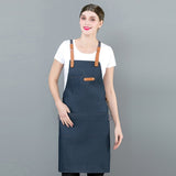 HULIANFU Long Apron Denim Restaurant Hotel Waist Chef Apron Bar Pub Kitchen Waiter Waitress Cook Apron Universal Cooking Hat Caps 56-58cm