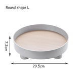 HULIANFU Storage Tray Home Decor Organizer Decorations Trays Candle Holder Wooden Tray for Perfume Vanity Coffee Table Food Plates