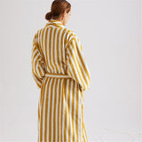 HULIANFU Luxurious Towels Plaid Retro Checkerboard Cotton Bathrobe Women Robe Soft Sleepwear Kimono Warm Bath Robes Coat Towel Homewear