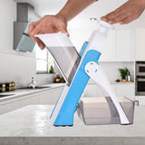 HULIANFU Manual Food Cutter Multifunctional Vegetable Chopper With 4 Cutting Modes Adjustable Vegetable Chopper With Stainless Steel Blad