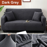 HULIANFU Thick Elastic Sofa Cover Slipcover for Living Room Stretch Polar Fleece Armchair Cover 1/2/3/4 Seater L Shape Corner Sofa Covers