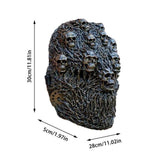 HULIANFU Steam Skull Halloween Mask Realistic Latex Full Face Creepy Skull Head Headgear Horror Mask Party Halloween Decoration