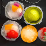 HULIANFU New 5CM Round Ball Ice Cube Mold DIY Ice Cream Maker Plastic Ice Mould Whiskey Ice Tray for Bar Tool Kitchen Gadget Accessories