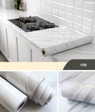 HULIANFU Kitchen Oil-proof Transparent Film Thick Self Adhesive Waterproof Countertop Furniture Marble Wallpaper Bathroom Decor Stickers