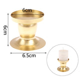 HULIANFU Iron Black Gold Plated Candle Holders Pillar Metal Plate For Wedding Party Festival Candlestick Holder Art Gift Home Decoration