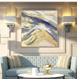 HULIANFU New Design High Quality Hand-painted Modern Golden Oil Painting on Canvas Modern Art Oil Painting for All Kinds of Wall Decor