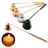HULIANFU Vintage Metal Bell Shape Candle Snuffer Long Handle Banquet Extinguisher Candle Extinguisher Candle Wedding Home Accessories