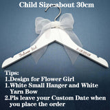 HULIANFU Personalized Wedding Hanger Custom Name Hanger Cloth Hanger Bride Dress Hanger Wedding Party Gift Bridal Shower Gift Groom Hange