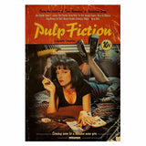 HULIANFU Movie Pulp Fiction Poster Retro Kraft Paper Poster Bar Room Decoration Painting Art Wall Sticker Picture