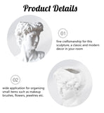 HULIANFU New Creative David Sculpture Resin Pen Holder Desk Organizer Makeup Brush Organizer Flower Pot Vase Resin Art Craft Decor