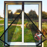 HULIANFU Insect Window Screen Zipper Opening and Closing Self-Adhesive Mosquito-Proof Net Indoor Fly Curtain Mesh Invisible Customizable
