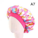 HULIANFU Women Night Sleep Hat Adjust Satin Bonnet Hair Styling Cap Long Hair Care 29 Styles Silk Head Wrap Shower Cap Hair Styling Tools