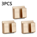 HULIANFU Punch Free Wall Mounted Organizer Storage Box Remote Control Mounted Mobile Phone Plug Wall Holder Charging Multifunction hook