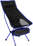 HULIANFU Outdoor Portable Camping Chair Oxford Cloth Folding Lengthen Camping Seat for Fishing BBQ Festival Picnic Beach Ultralight Chair